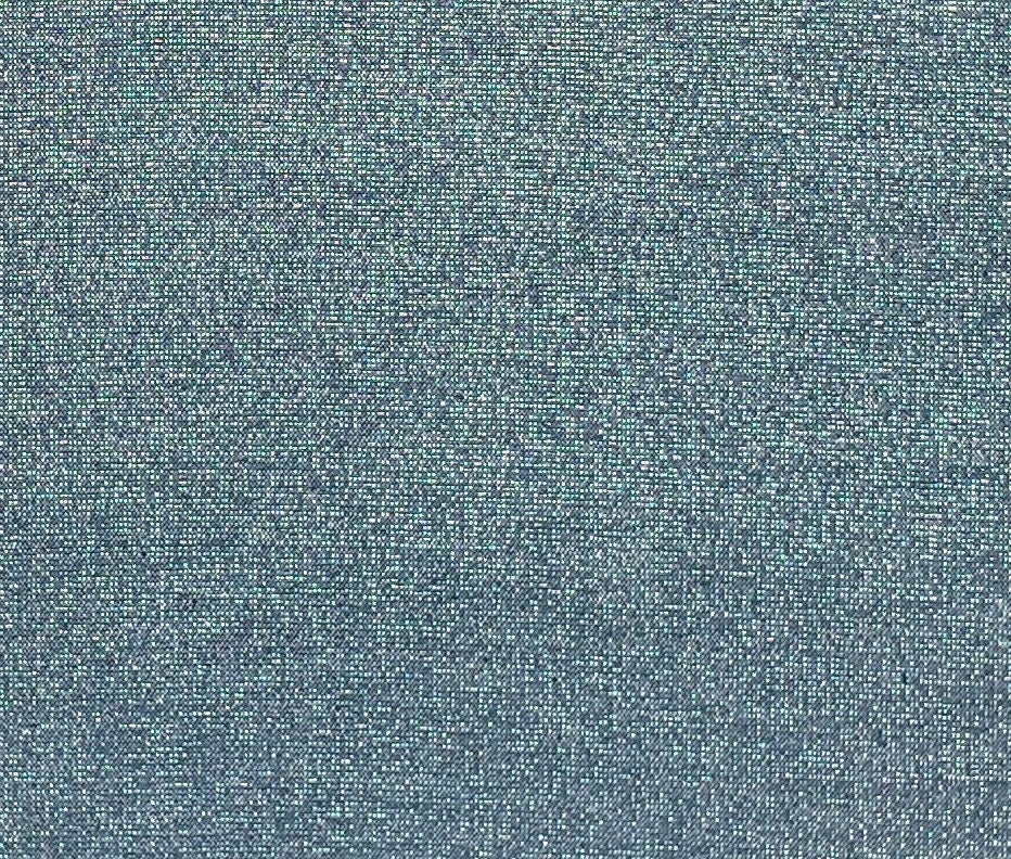 Denim Blue Fabric / Silver Metallic Thread