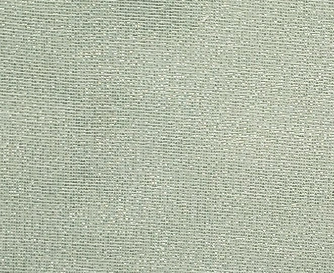 Pale Green Fabric / Silver Metallic Thread