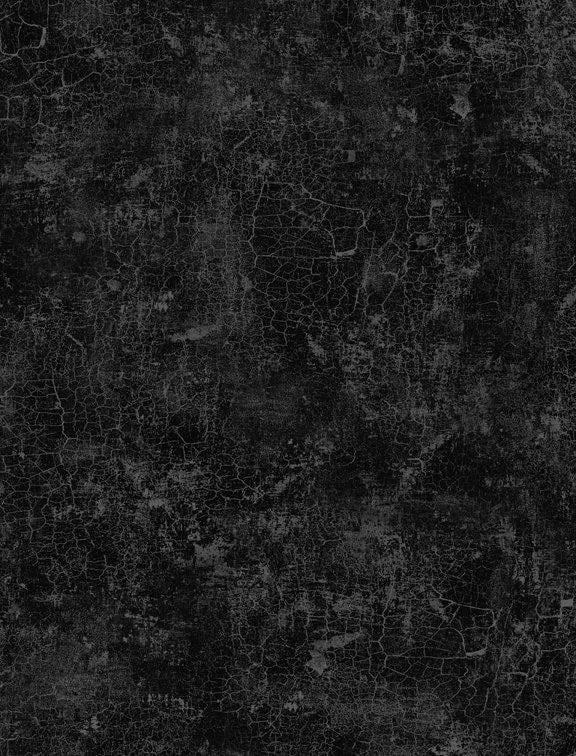 Wilmington Prints Essentials - Crackle - Tonal Black and Gray Fabric with Crackle Pattern - 12" Pattern Repeat