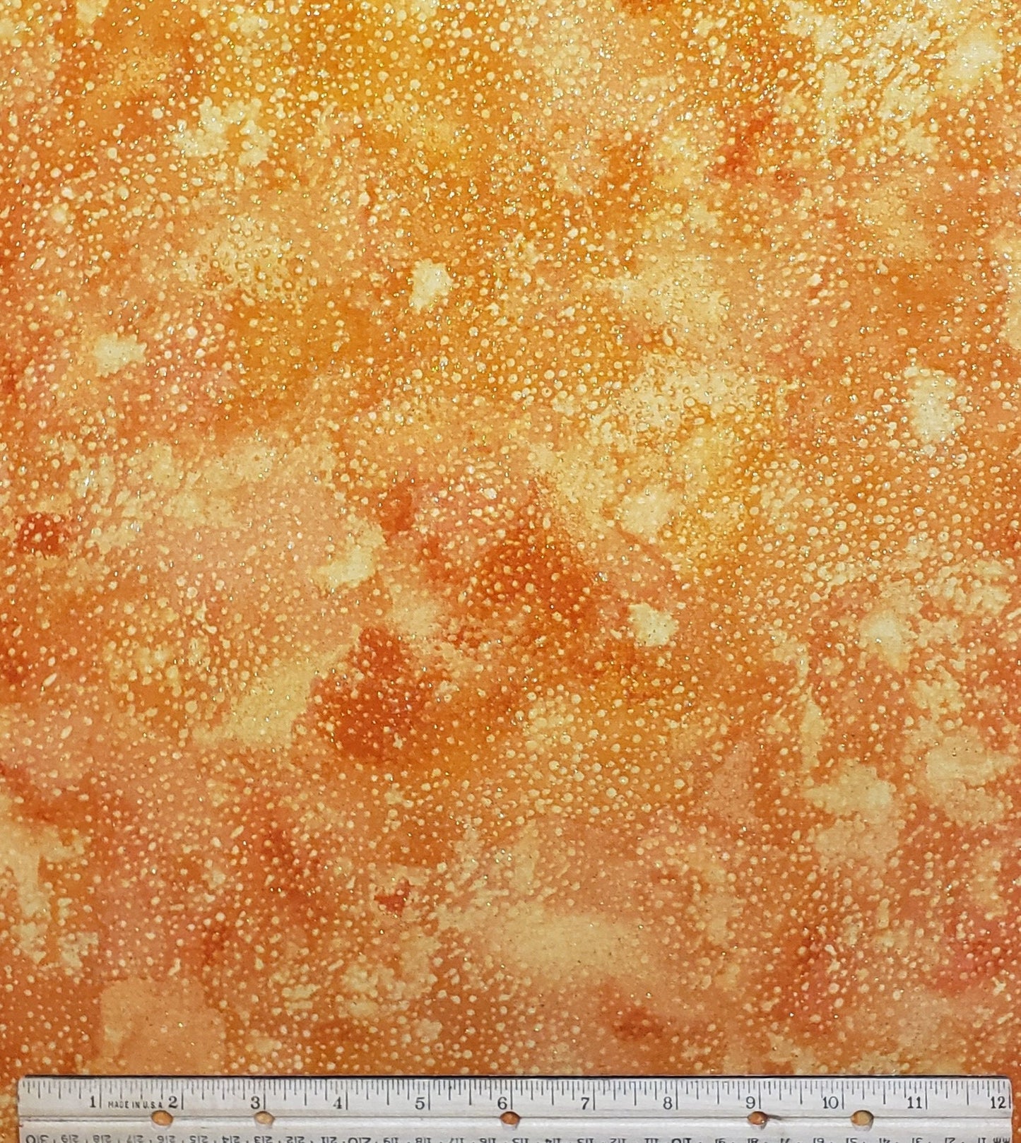 MBT, Inc. - Yellow / Orange Multi-Tonal Fabric - Gold Glitter