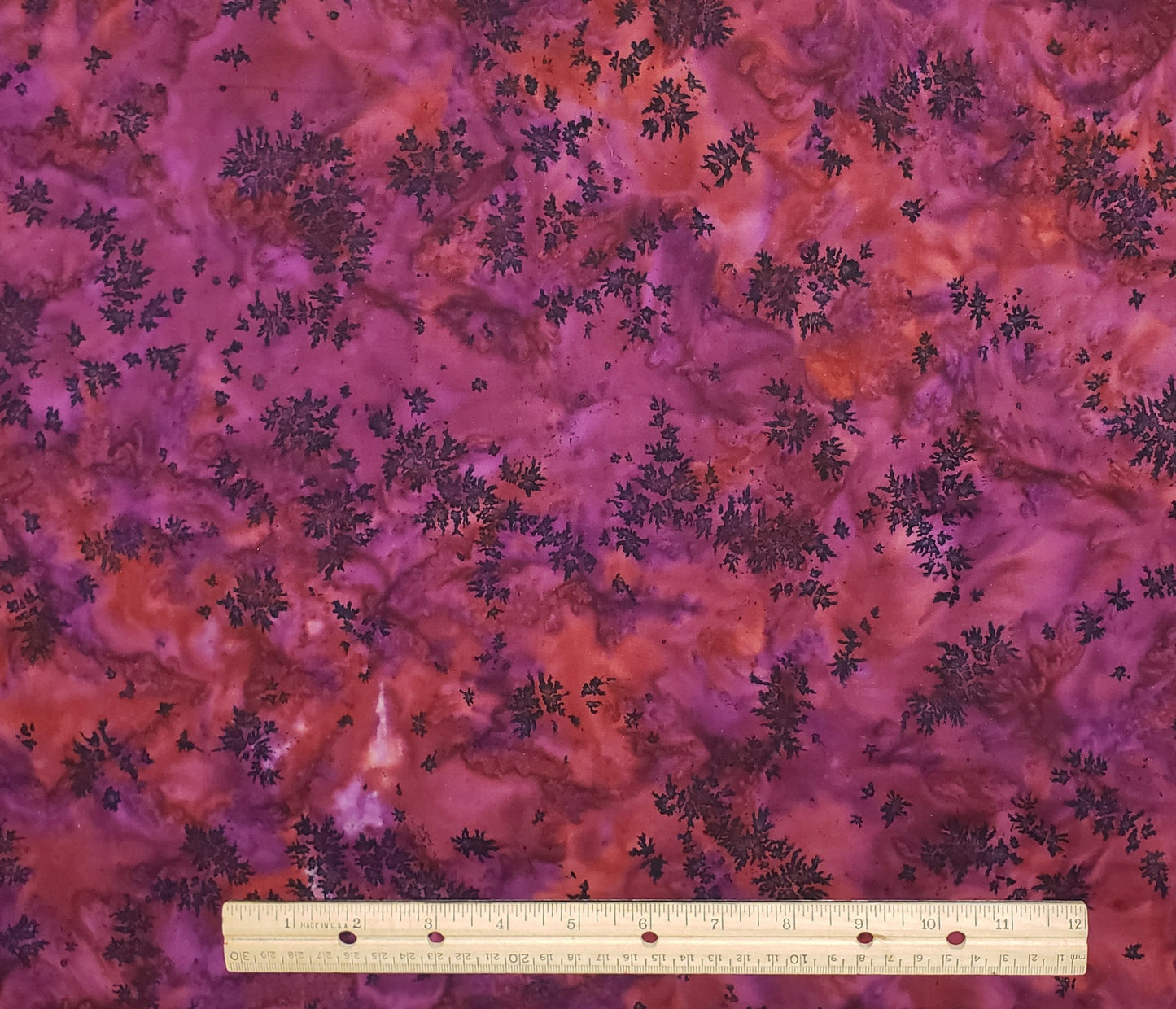 EOB - BATIK - Purple / Plum / Rust / White Fabric