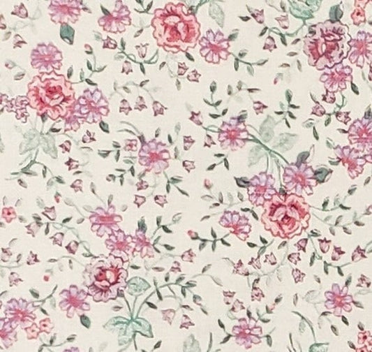 Marti Michell for Springs Industries - Cream Fabric / Soft Vintage Floral Pattern