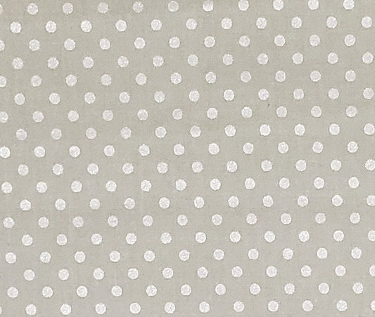 JoAnn Fabric - Made in South Korea - Mint Fabric with Metallic Silver Polka Dots