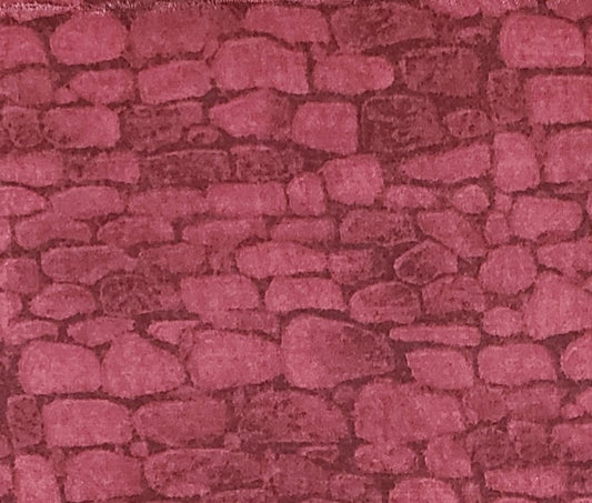 Blank Textiles 1998 - Burgundy Fabric / Cobblestone Pattern