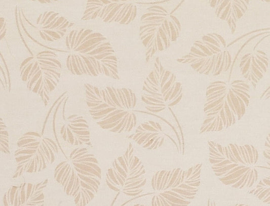 Faye Burgos Design 2905 Marcus Fabrics - Cream Fabric / Beige Leaf Pattern