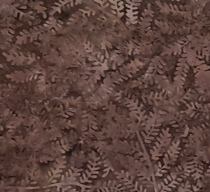 BATIK - Brown Fabric / Leaf Pattern