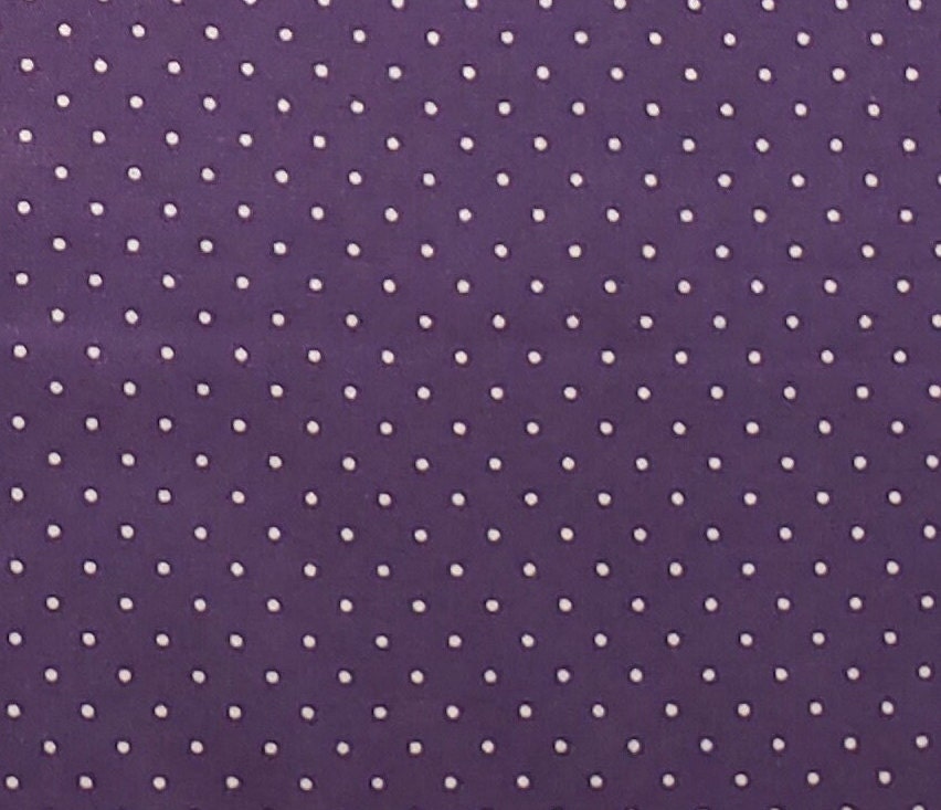 Wellwood Fabrics - Purple Fabric / Cream Dots