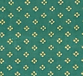 EOB - P.S. Design - Emerald Green Fabric / Gold Metallic Diamond Pattern