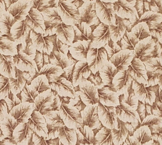 Timeless Treasures Fabrics, Inc. Patt# PETAL-C 1896 - Tan Leaf Pattern Fabric