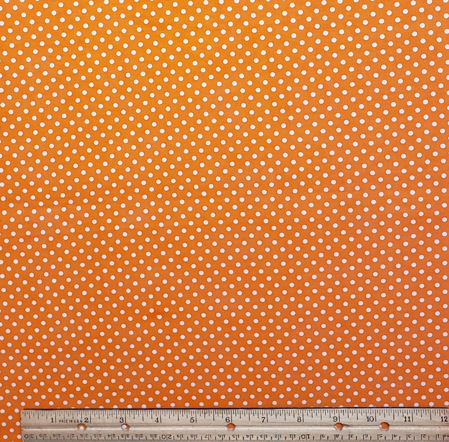 Textile Arts & Film - TAF - Orange Fabric / White Polka Dot Print