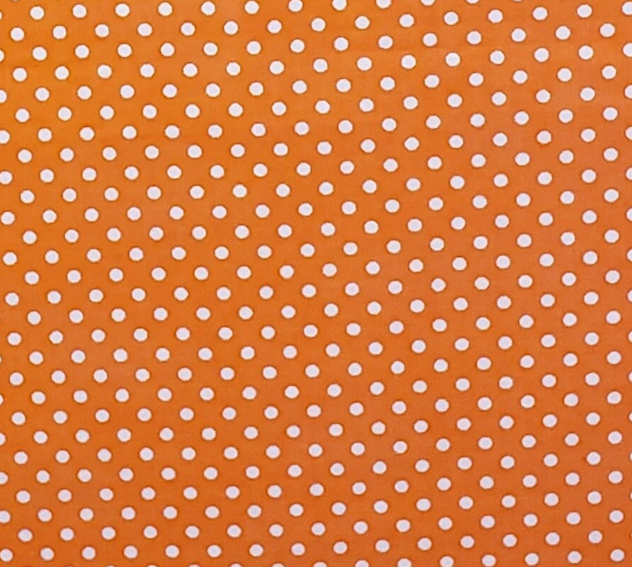 Textile Arts & Film - TAF - Orange Fabric / White Polka Dot Print