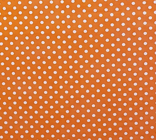 Textile Arts & Film - TAF - Orange Fabric / White Polka Dot Print