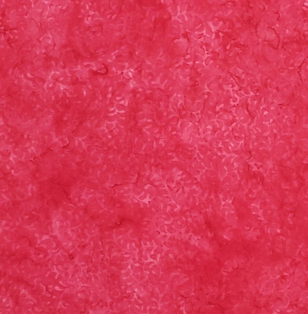 BATIK - Dark Raspberry Tonal Fabric with Vine and Leaf Pattern
