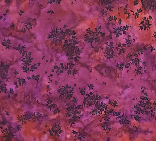 EOB - BATIK - Purple / Plum / Rust / White Fabric