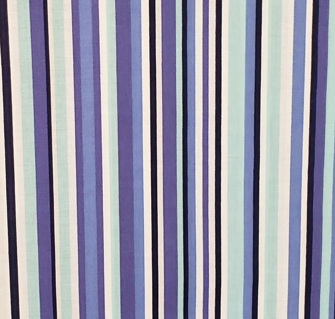 Multi-Blue Stripe Retro Fabric