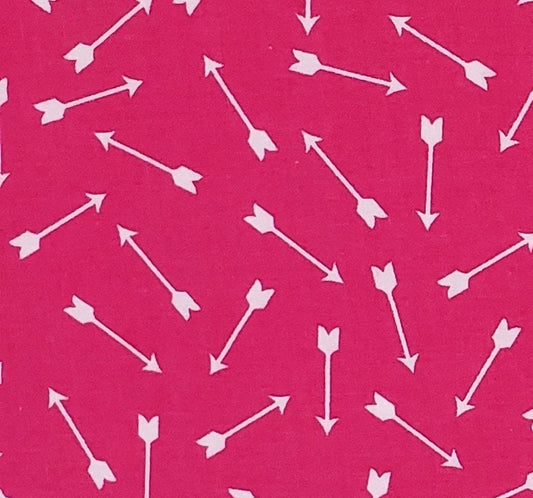 JoAnn Fabric - Berry Fabric / Scattered White Arrows