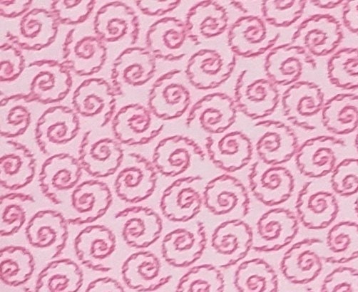 Heidi Grace - A Little Bird's Tale - Exclusively for JoAnn Fabric & Craft Stores - Pale Pink Fabric / Darker Pink Swirls