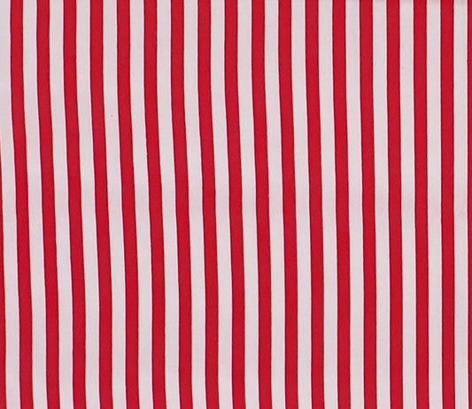 Stripe Fabric - Red and White - Selvage to Selvage Print