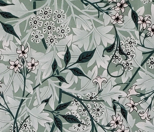 Timeless Treasures Fabrics Pattern# WILD-C5207 - Aqua and Teal Floral Leaf Pattern Fabric