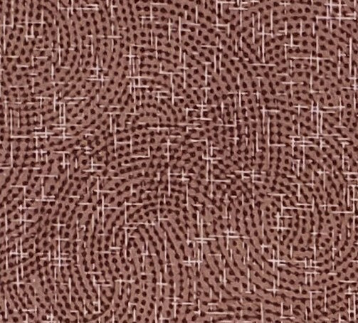 Kona Bay Fabrics 2010 Design ZEN-01 - Brown Fabric / Dot and Swirl Pattern