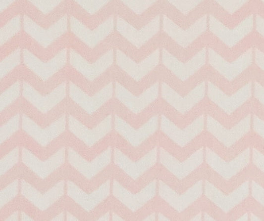 EOB - Brother Sister Design Studios B57-DF-P10 - Light Pink and White Chevron Print Fabric