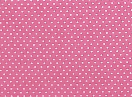 Dark Pink Fabric with White Pindots