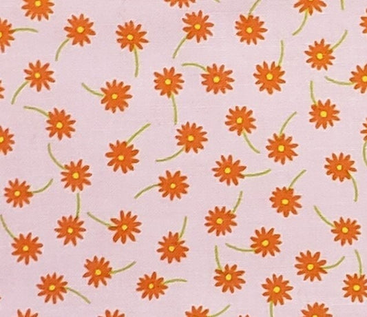 Hancock Fabrics - Coral Print Fabric with Darker Flower Print