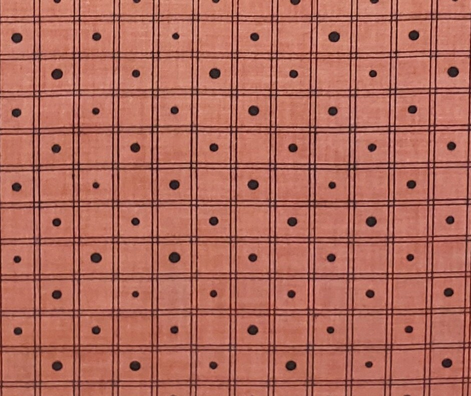 Spectrix - Light Rust Fabric / Black Square / Dot Print