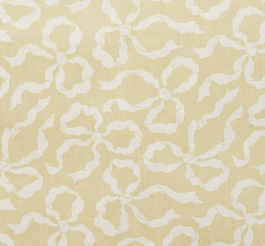 90369 True Kisses by Heather Bailey FIGO - Gold Fabric / White Ribbon Pattern