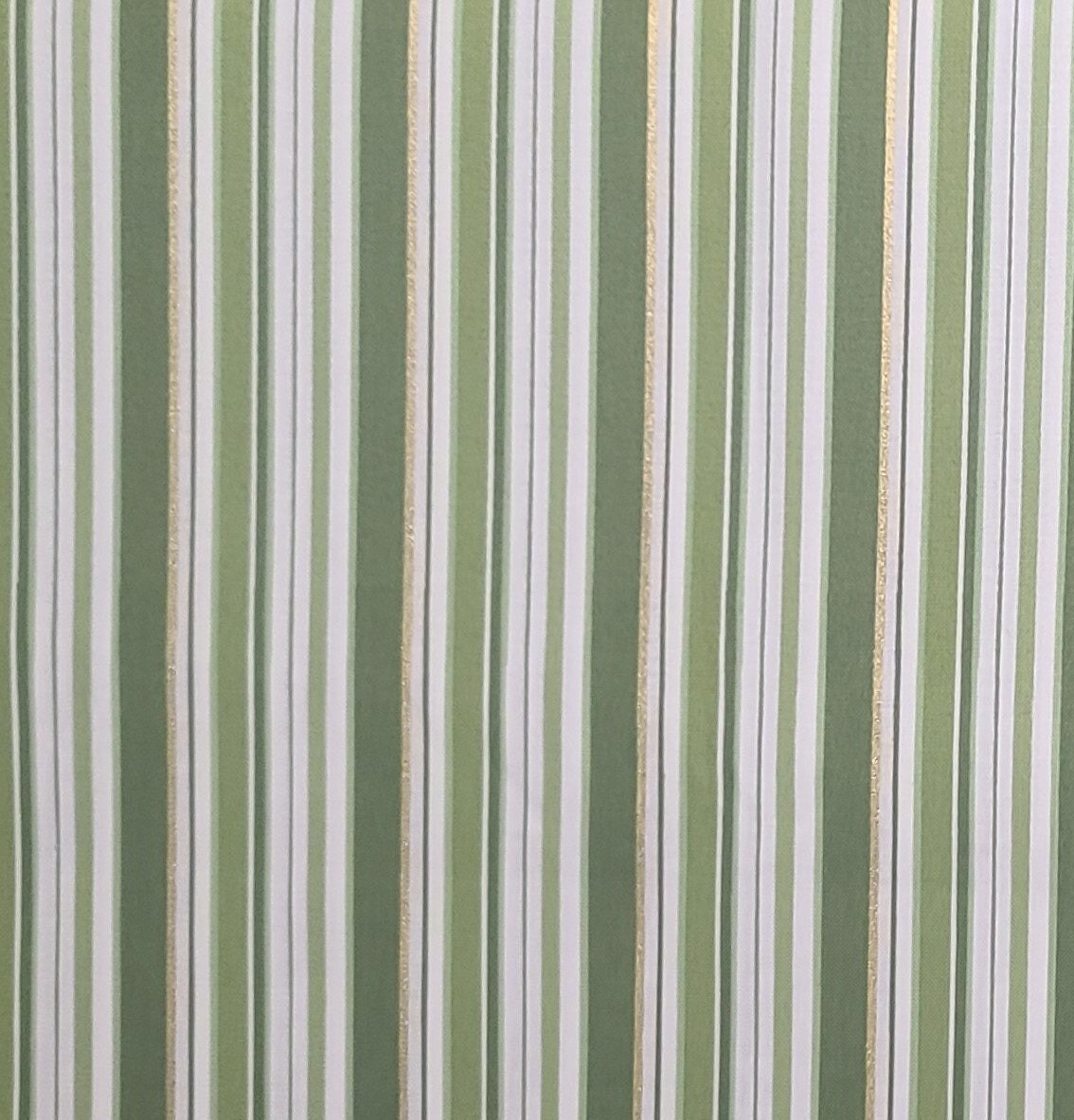 Glad Tidings by Maywood Studio - Green Stripe (Metallic)