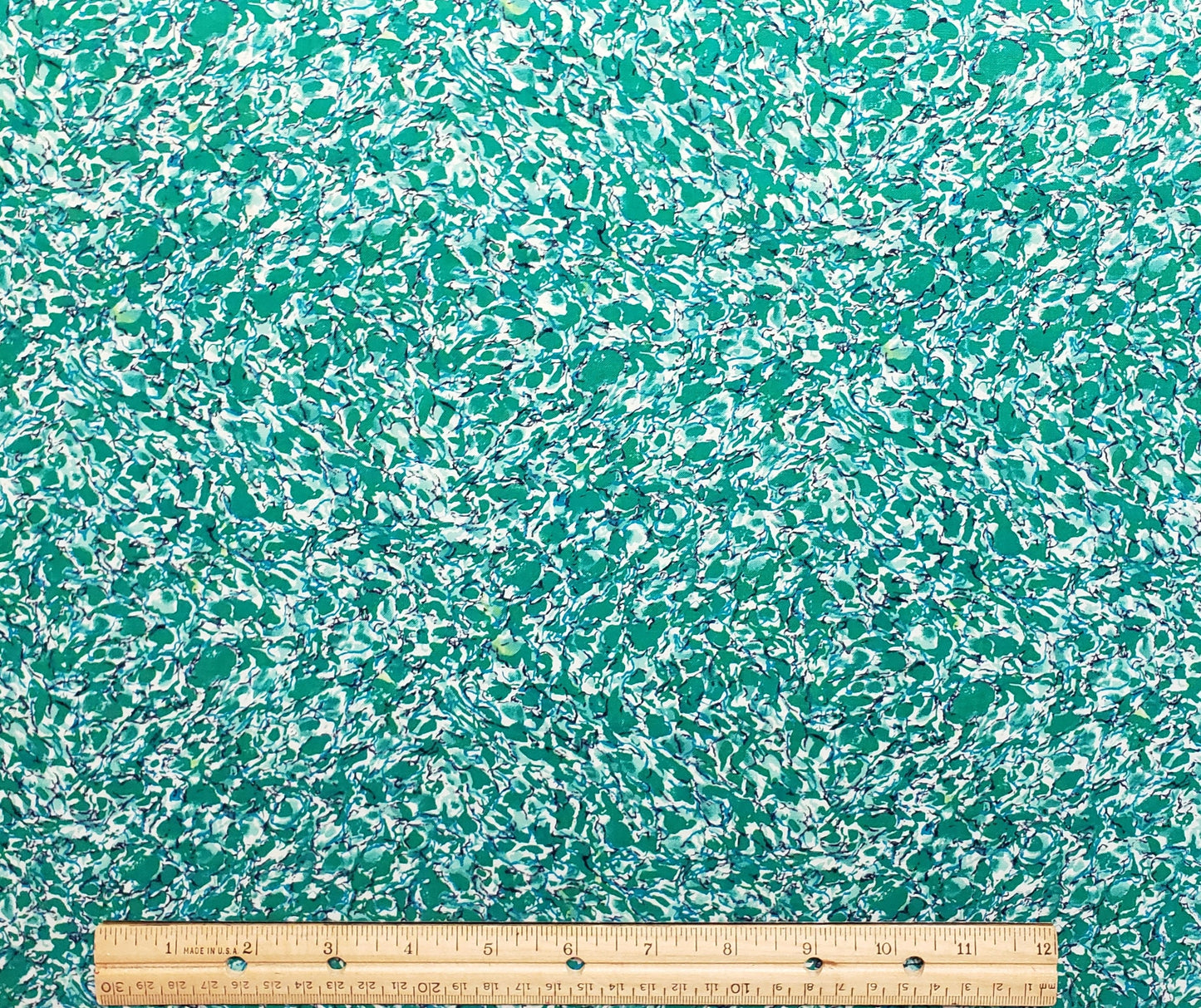 Peter Pan Fabrics - Kelly Green Fabric / Navy Swirl / White Print