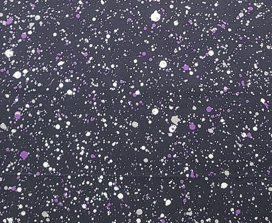 EOB - Designed in Hudson, OH Exclusively for Joann - Black Fabric / Purple / Gray / White Splatter Print