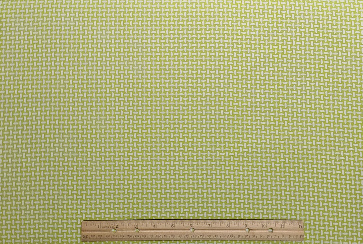 Waverly Inspirations - Bright Green Fabric / White 'Cross' Pattern