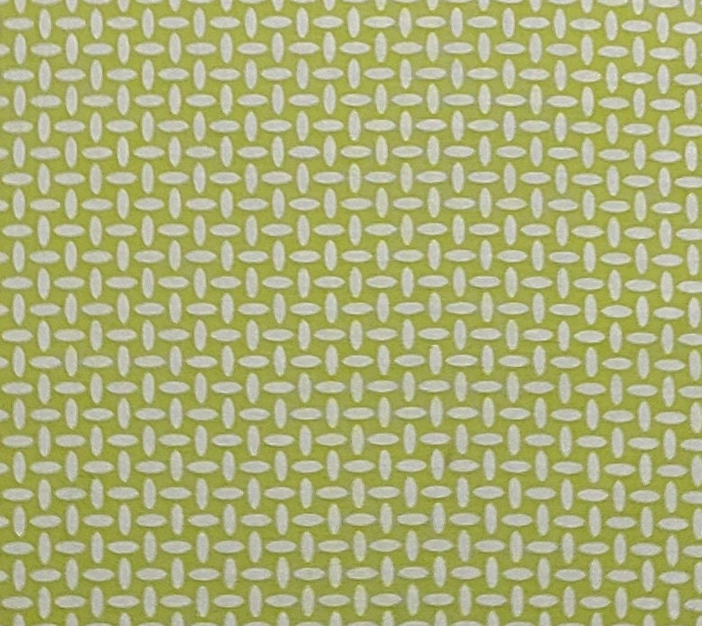 Waverly Inspirations - Bright Green Fabric / White 'Cross' Pattern