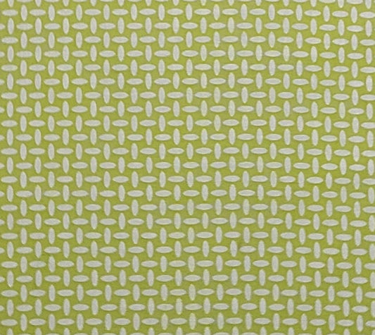 Waverly Inspirations - Bright Green Fabric / White 'Cross' Pattern