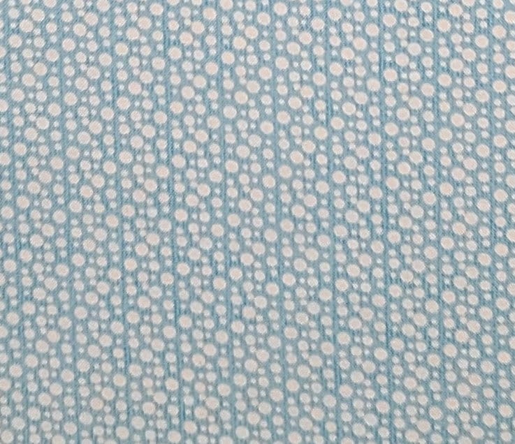 Colorbok for Joann Fabric and Craft Stores - Teal Tonal Striped Fabric / White Dot Print