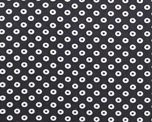 Joann Fabric and Craft Stores - Black Fabric / White Circle Print