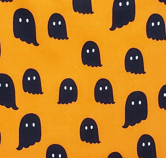 Halloween Nights by Katie Larson for Paintbrush Studio Fabrics Patt 120-21310 - Orange Fabric / Black Ghost Print