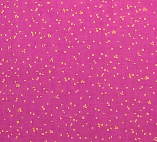 Fabric Traditions 2008 - Raspberry Pink Tonal Fabric / Dark Yellow Speckles