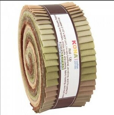 Kona Cotton Yucca Tree Palette Jelly Roll - RU-427-40