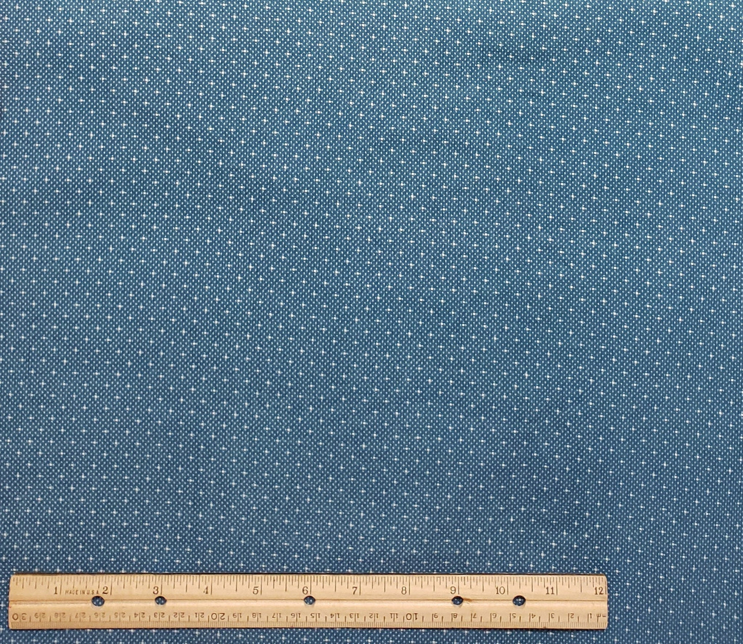 Joan Kessler for Concord Fabrics, Inc. - Medium Blue Fabric / Soft White Dot Pattern