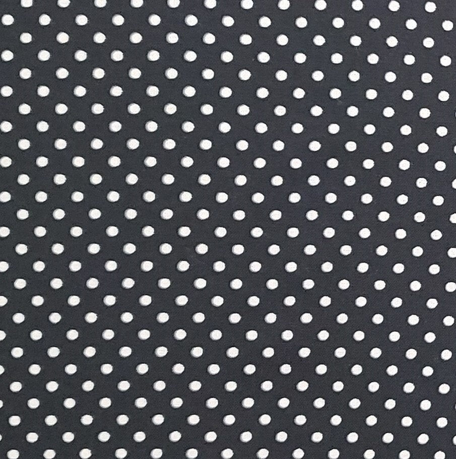 Waverly Inspirations - Black COTTON BLEND Fabric / White Polkadot