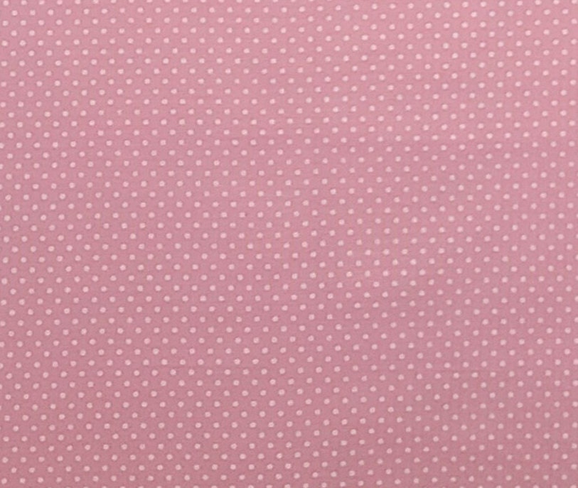 Cranston Print Works - Schwartz Liebman Textiles - Pink Fabric / White Pindot