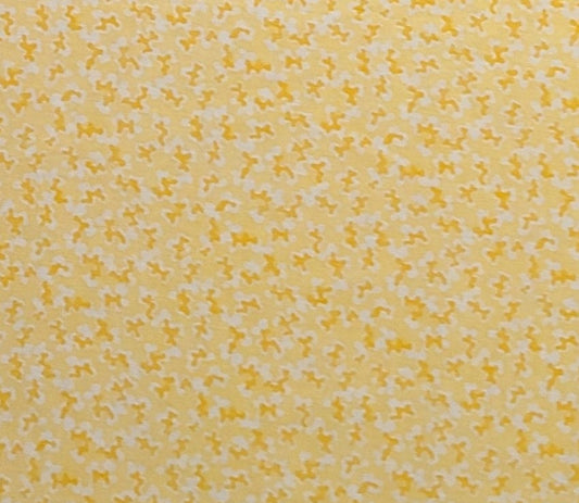 Bright Lites by Artistic Expressions - Yellow Fabric / Dark Yellow and White Print