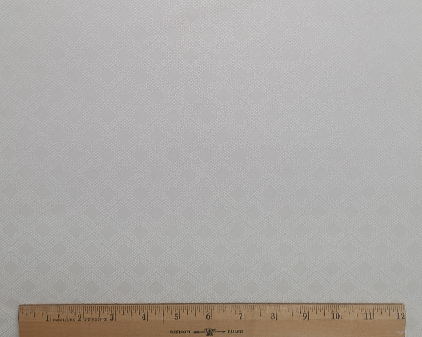 White Tone-on-Tone Fabric / Dot Diamond Print