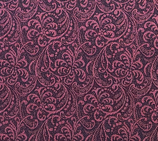 Aberdeen by Jinny Beyer for RJR Fashion Fabrics - Wine Colored Fabric / Black Vine Print