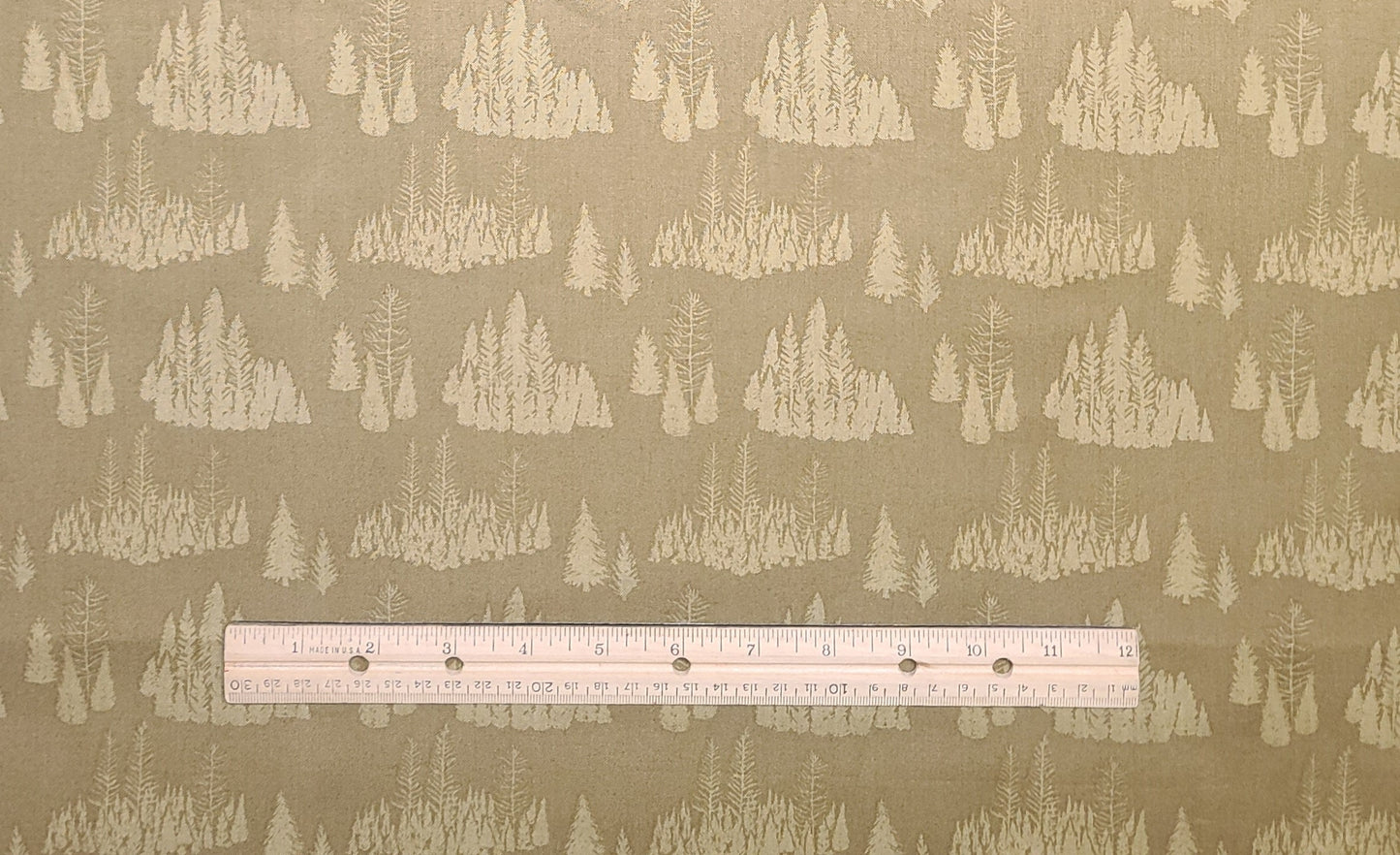 Big Game by Riley Blake Designs 2022 - PATTERN C12971 - Trees Print Fabric / Curry - Tone on Tone Fabric