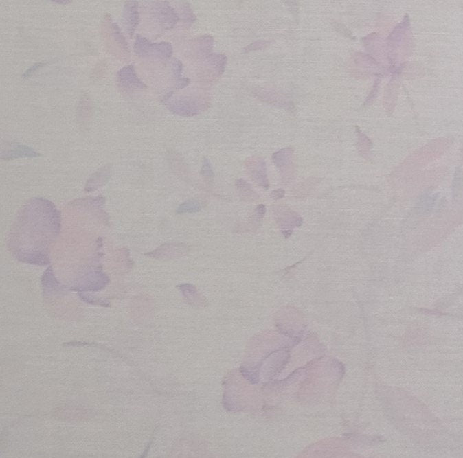 Beautiful Borders and Backgrounds by Maywood Studio EE Scheck - White Fabric / Pale Pink and Pale Purple Flower Print