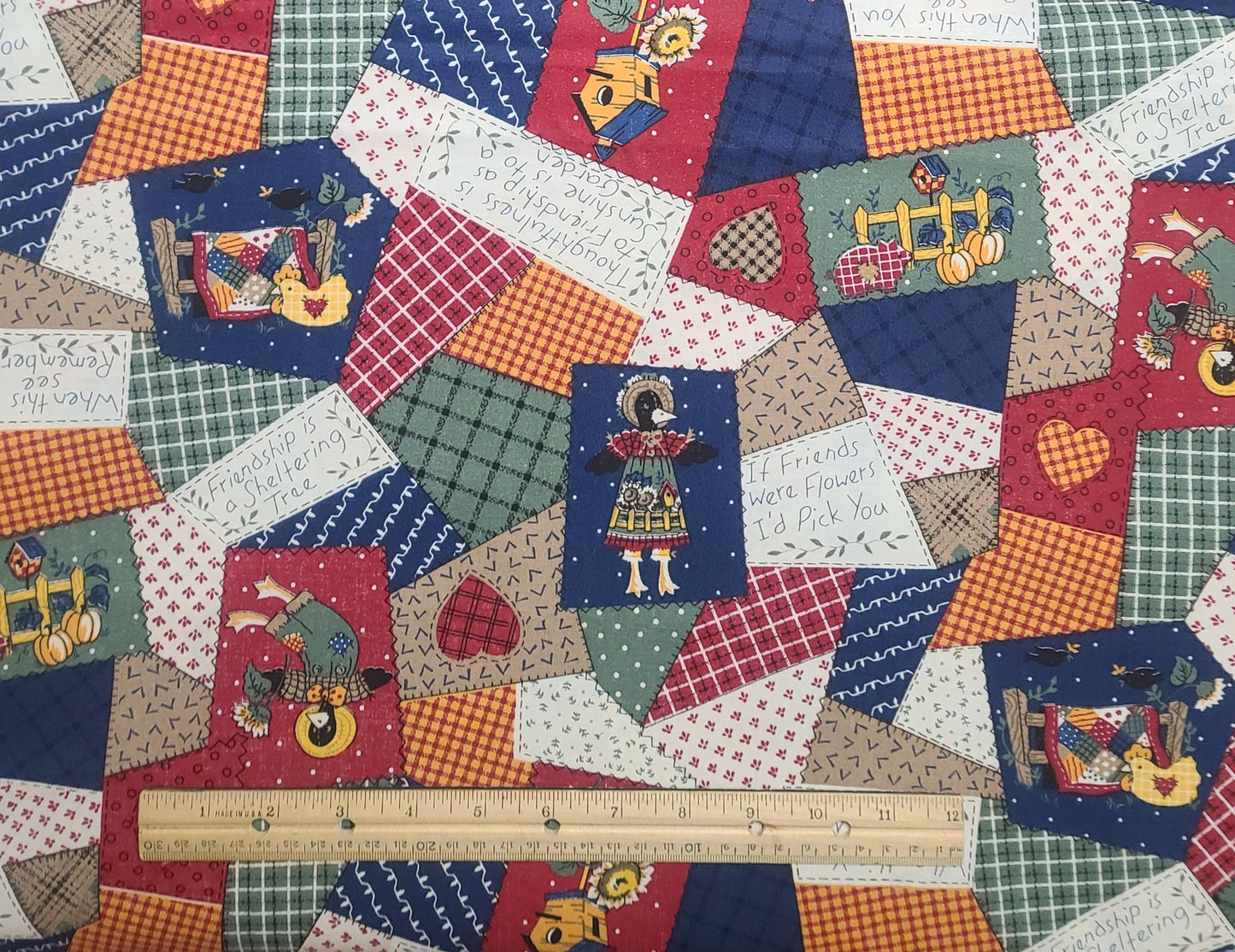 Fabric Traditions 1994 #5295 - Vintage Friendship Patchwork Cheatercloth Fabric