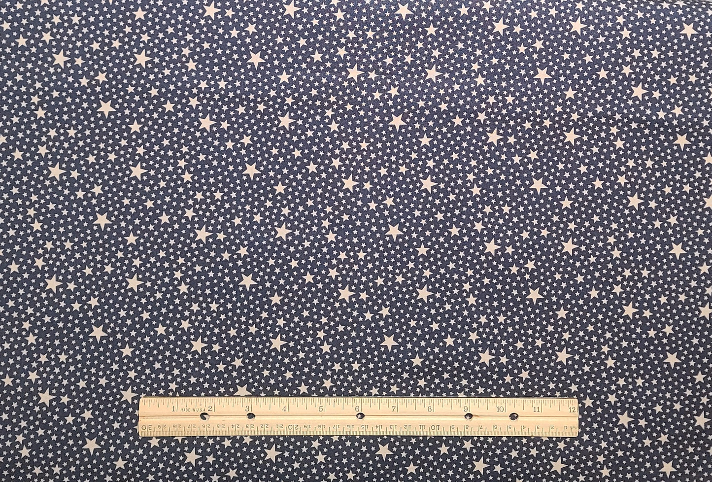 EOB - Roundup by Moda - Dark Blue Fabric / Tan Star Print